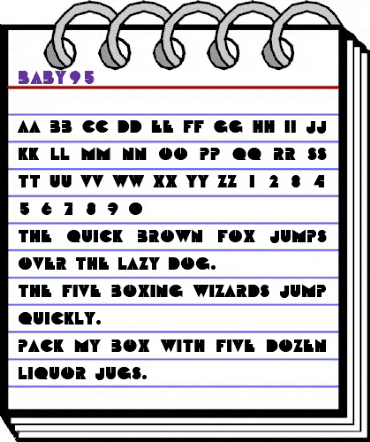 Baby95 Regular animated font preview Baby95 Regular animated font preview