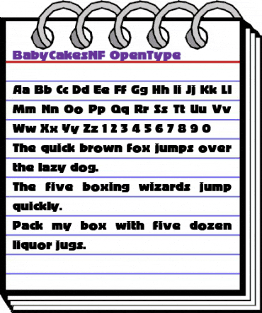 Baby Cakes NF Regular animated font preview Baby Cakes NF Regular animated font preview