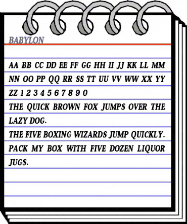 Babylon Regular animated font preview Babylon Regular animated font preview