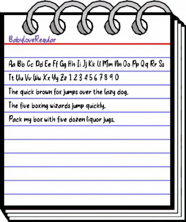 Baby Love Regular animated font preview Baby Love Regular animated font preview