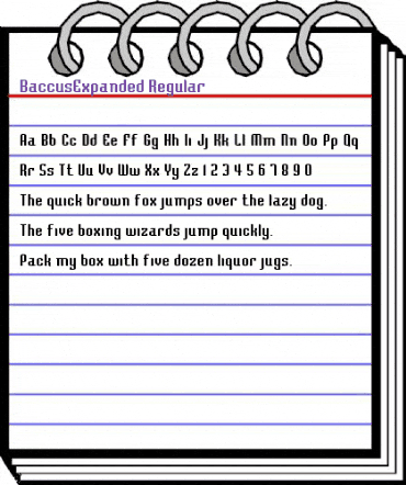 BaccusExpanded Regular animated font preview BaccusExpanded Regular animated font preview