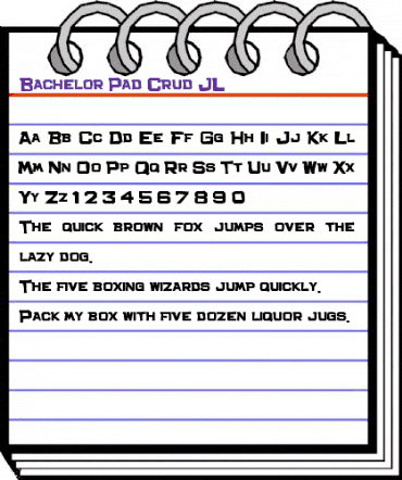 Bachelor Pad Crud JL Regular animated font preview Bachelor Pad Crud JL Regular animated font preview