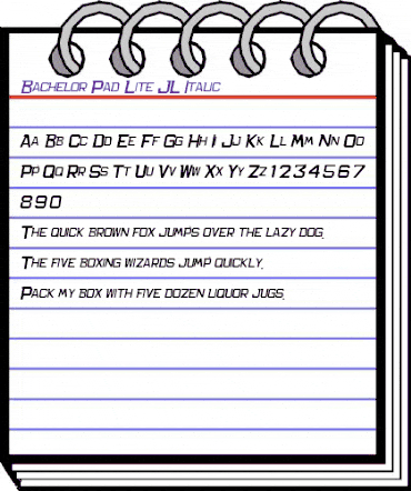 Bachelor Pad Lite JL Italic animated font preview Bachelor Pad Lite JL Italic animated font preview