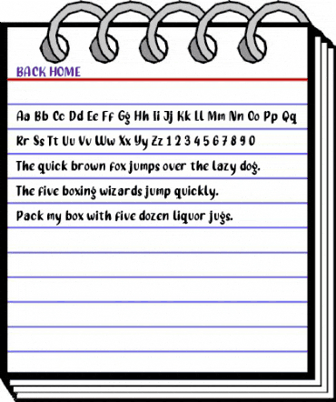 BACK HOME Regular animated font preview