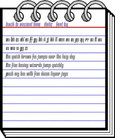 BACK TO ANCIENT TIME Italic animated font preview BACK TO ANCIENT TIME Italic animated font preview