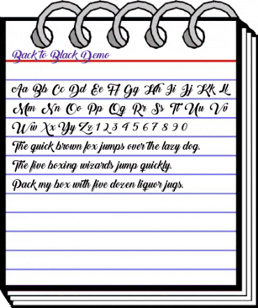Back to Black Demo Regular animated font preview Back to Black Demo Regular animated font preview