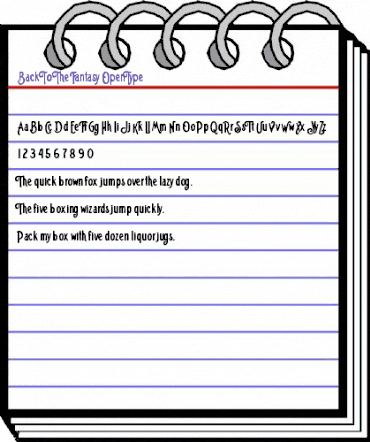 Back To The Fantasy Regular animated font preview