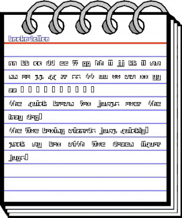 Backadelica Regular animated font preview