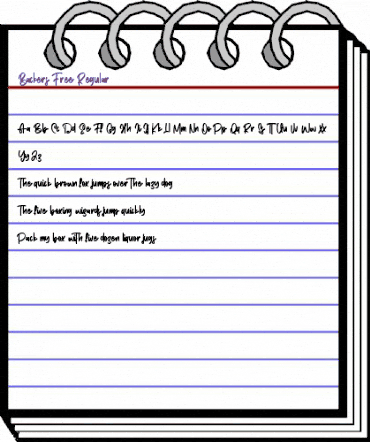 Backers Free Regular animated font preview