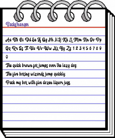 Backstranger Regular animated font preview