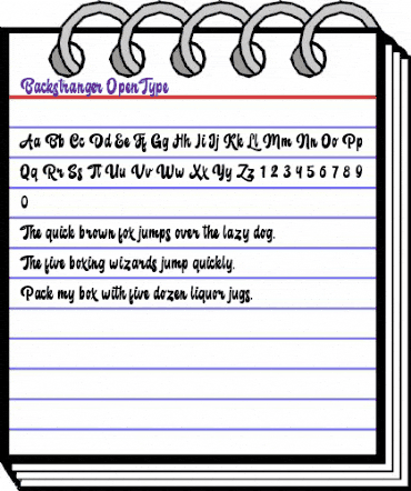 Backstranger Regular animated font preview