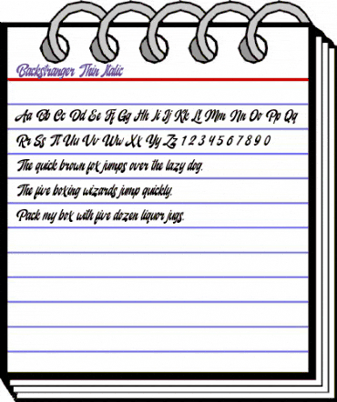 Backstranger Italic animated font preview Backstranger Italic animated font preview