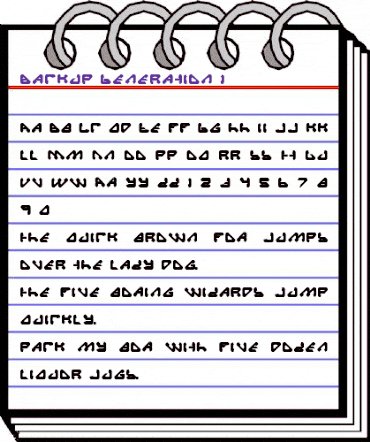 Backup Generation 1 animated font preview
