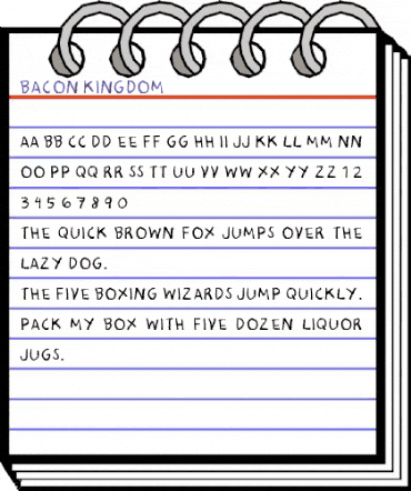 Bacon Kingdom Regular animated font preview Bacon Kingdom Regular animated font preview