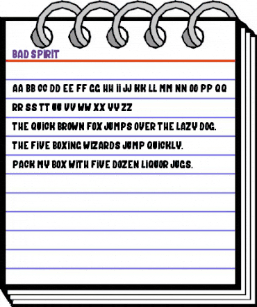 BAD SPIRIT Regular animated font preview BAD SPIRIT Regular animated font preview