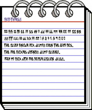 Bad Things Regular animated font preview Bad Things Regular animated font preview