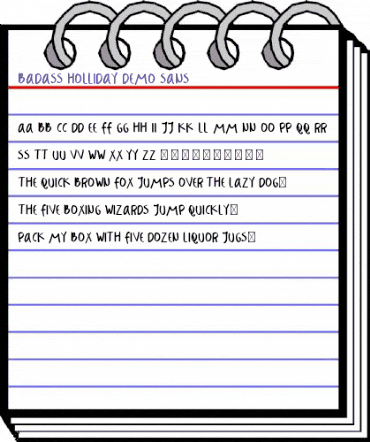 Badass Holliday Demo Sans animated font preview Badass Holliday Demo Sans animated font preview