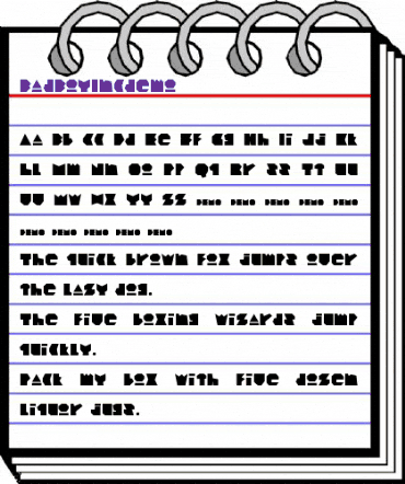 BadBoyInc demo Regular animated font preview