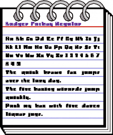 Badger Fatboy Regular Regular animated font preview Badger Fatboy Regular Regular animated font preview