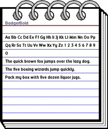 BadgerBold Roman animated font preview