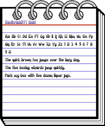 BadhHabit71 Bold animated font preview BadhHabit71 Bold animated font preview