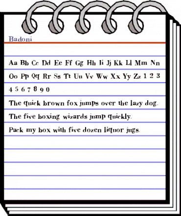 Badoni Regular animated font preview Badoni Regular animated font preview