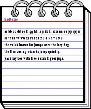 BadToMe Regular animated font preview