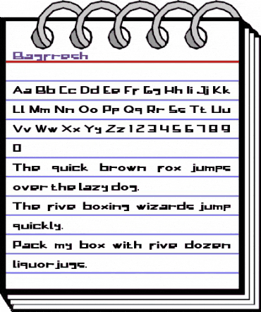 Bagfresh Regular animated font preview