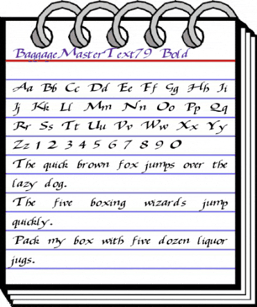 BaggageMasterText79 Bold animated font preview BaggageMasterText79 Bold animated font preview