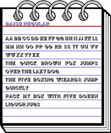 Baise Regular animated font preview