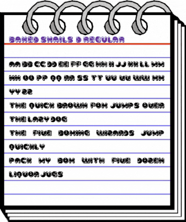 Baked Snails 3D Regular animated font preview