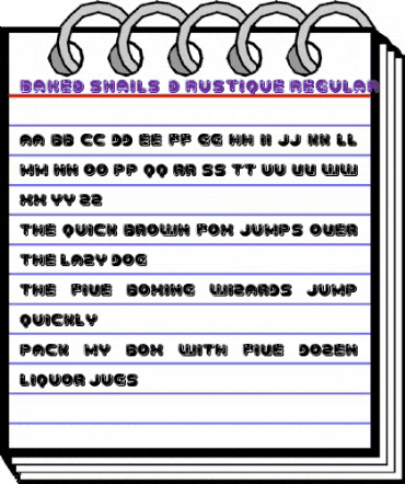 Baked Snails 3D Rustique Regular animated font preview Baked Snails 3D Rustique Regular animated font preview