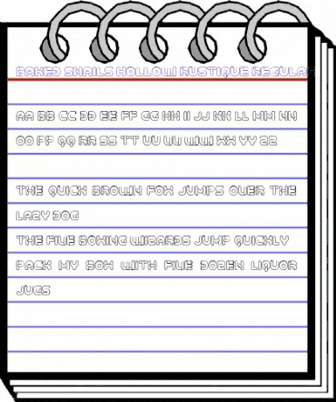 Baked Snails Hollow Rustique Regular animated font preview