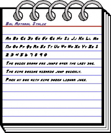 Bal-Astaral Italic Italic animated font preview