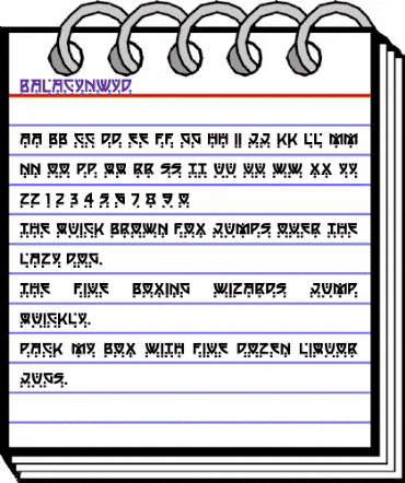 BalaCynwyd Regular animated font preview BalaCynwyd Regular animated font preview