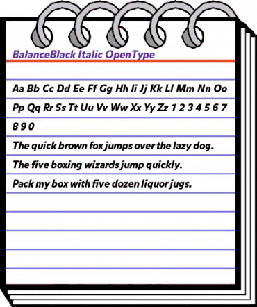 BalanceBlack Italic animated font preview BalanceBlack Italic animated font preview