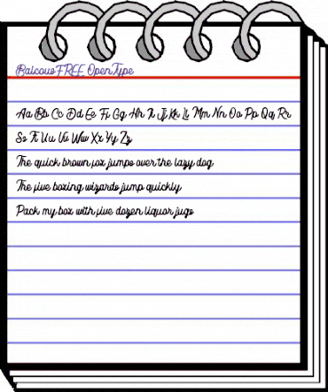 Balcous FREE Regular animated font preview