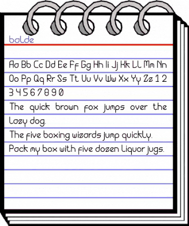 balde Regular animated font preview