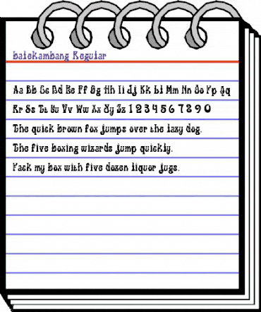 balekambang Regular animated font preview