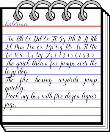 balerina Regular animated font preview balerina Regular animated font preview