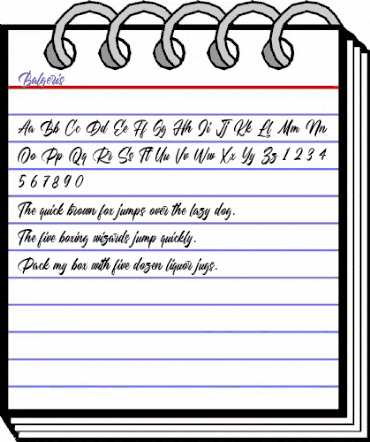 Balgeris Regular animated font preview