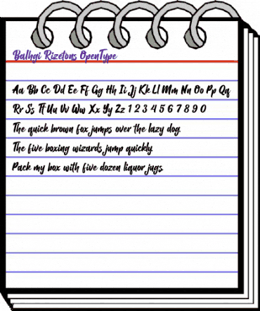 Balhgi Rizetons Regular animated font preview Balhgi Rizetons Regular animated font preview