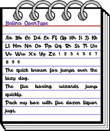 Balina Regular animated font preview Balina Regular animated font preview