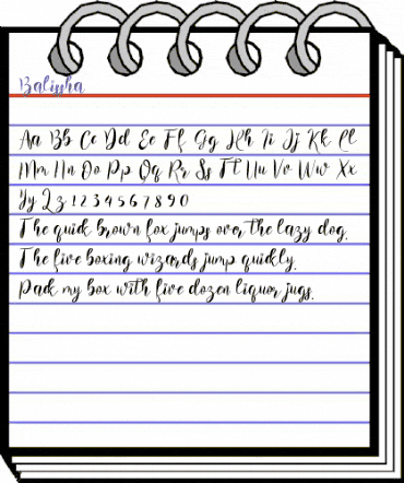 Balissha Regular animated font preview Balissha Regular animated font preview