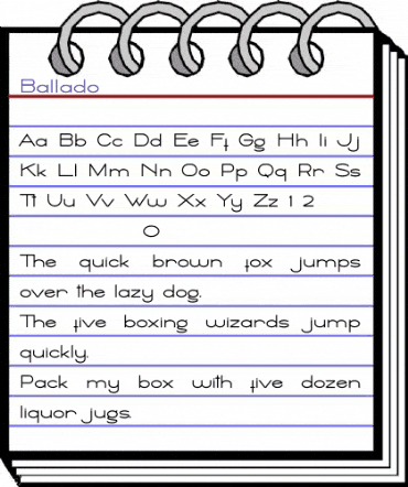 Ballado Regular animated font preview Ballado Regular animated font preview