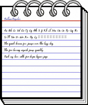 Ballano Regular animated font preview