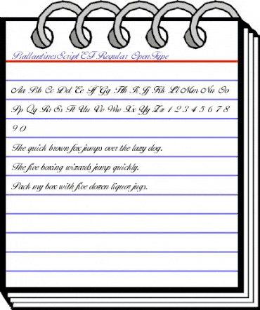 BallantinesScriptEF Regular animated font preview BallantinesScriptEF Regular animated font preview
