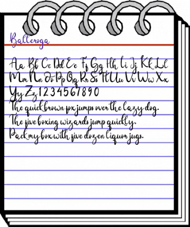 Balleroga Regular animated font preview Balleroga Regular animated font preview