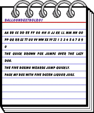 BalloonDExtBolRo1 Regular animated font preview BalloonDExtBolRo1 Regular animated font preview
