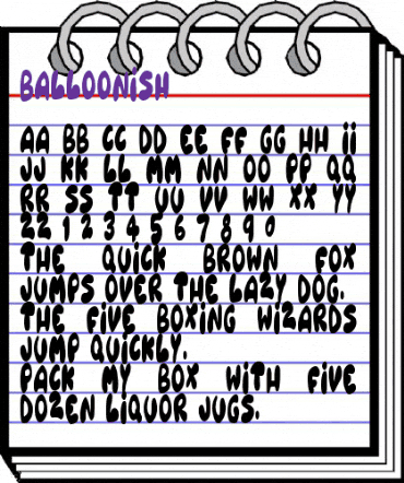 Balloonish Regular animated font preview Balloonish Regular animated font preview